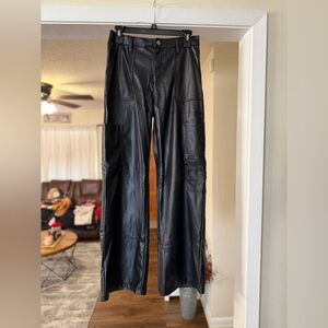 No Boundaries Women’s Leather Cargo Pants